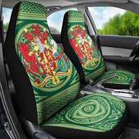 Personalized Carmarthenshire Wales Car Seat Cover Map and Emblem Celtic Style - Wonder Print Shop