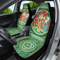 Personalized Carmarthenshire Wales Car Seat Cover Map and Emblem Celtic Style - Wonder Print Shop