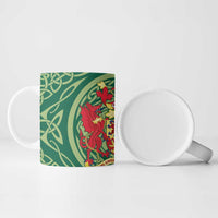 Personalized Carmarthenshire Wales Ceramic Mug Map and Emblem Celtic Style - Wonder Print Shop
