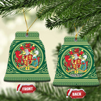 Personalized Carmarthenshire Wales Ceramic Ornament Map and Emblem Celtic Style - Wonder Print Shop