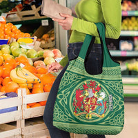 Personalized Carmarthenshire Wales Grocery Bag Map and Emblem Celtic Style - Wonder Print Shop