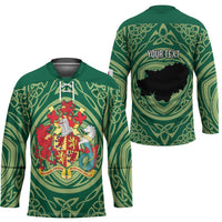 Personalized Carmarthenshire Wales Hockey Jersey Map and Emblem Celtic Style - Wonder Print Shop