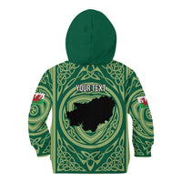Personalized Carmarthenshire Wales Kid Hoodie Map and Emblem Celtic Style - Wonder Print Shop