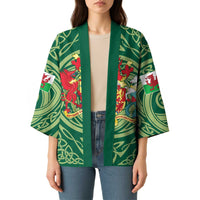 Personalized Carmarthenshire Wales Kimono Map and Emblem Celtic Style - Wonder Print Shop