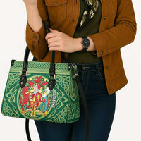 Personalized Carmarthenshire Wales Leather Bag Map and Emblem Celtic Style - Wonder Print Shop