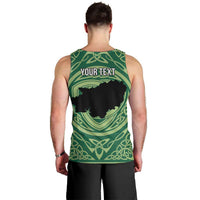Personalized Carmarthenshire Wales Men Tank Top Map and Emblem Celtic Style - Wonder Print Shop