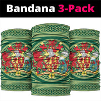 Personalized Carmarthenshire Wales Neck Gaiter Map and Emblem Celtic Style - Wonder Print Shop