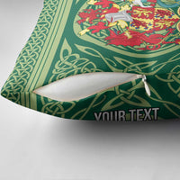 Personalized Carmarthenshire Wales Pillow Cover Map and Emblem Celtic Style - Wonder Print Shop