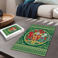 Personalized Carmarthenshire Wales Puzzle Map and Emblem Celtic Style - Wonder Print Shop
