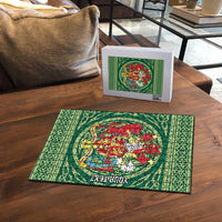 Personalized Carmarthenshire Wales Puzzle Map and Emblem Celtic Style - Wonder Print Shop