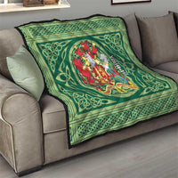 Personalized Carmarthenshire Wales Quilt Map and Emblem Celtic Style - Wonder Print Shop
