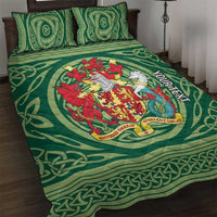 Personalized Carmarthenshire Wales Quilt Bed Set Map and Emblem Celtic Style - Wonder Print Shop