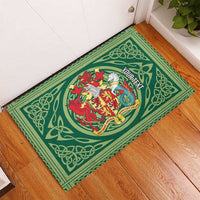 Personalized Carmarthenshire Wales Rubber Doormat Map and Emblem Celtic Style - Wonder Print Shop