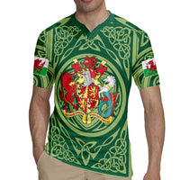 Personalized Carmarthenshire Wales Rugby Jersey Map and Emblem Celtic Style - Wonder Print Shop