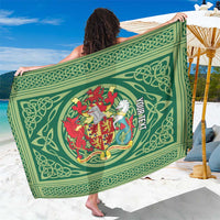 Personalized Carmarthenshire Wales Sarong Map and Emblem Celtic Style - Wonder Print Shop