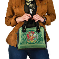 Personalized Carmarthenshire Wales Shoulder Handbag Map and Emblem Celtic Style - Wonder Print Shop