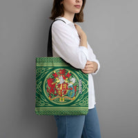 Personalized Carmarthenshire Wales Tote Bag Map and Emblem Celtic Style - Wonder Print Shop