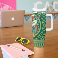 Personalized Carmarthenshire Wales Tumbler With Handle Map and Emblem Celtic Style - Wonder Print Shop