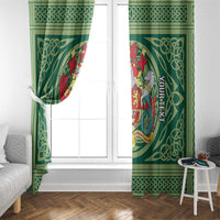 Personalized Carmarthenshire Wales Window Curtain Map and Emblem Celtic Style - Wonder Print Shop