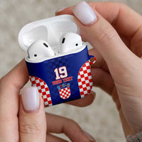Custom Croatia National Heritage AirPods Case Blue Checkered Croatian Pride - Wonder Print Shop