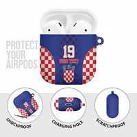 Custom Croatia National Heritage AirPods Case Blue Checkered Croatian Pride - Wonder Print Shop