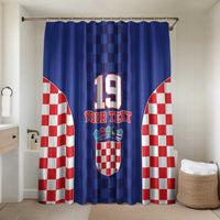 Custom Croatia National Heritage Bathroom Set Blue Checkered Croatian Pride - Wonder Print Shop
