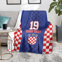 Custom Croatia National Heritage Blanket Blue Checkered Croatian Pride - Wonder Print Shop