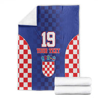 Custom Croatia National Heritage Blanket Blue Checkered Croatian Pride - Wonder Print Shop