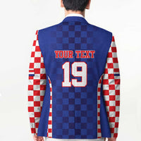Custom Croatia National Heritage Blazer Blue Checkered Croatian Pride - Wonder Print Shop