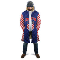 Custom Croatia National Heritage Cloak Blue Checkered Croatian Pride - Wonder Print Shop