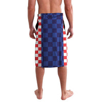 Custom Croatia National Heritage Lavalava Blue Checkered Croatian Pride - Wonder Print Shop