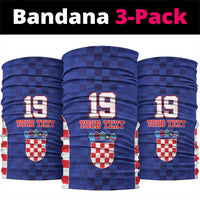 Custom Croatia National Heritage Neck Gaiter Blue Checkered Croatian Pride - Wonder Print Shop