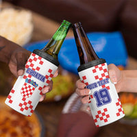 Custom Croatia National Heritage 4 in 1 Can Cooler Tumbler Red and White Checkerboard Design - Wonder Print Shop