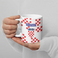Custom Croatia National Heritage Ceramic Mug Red and White Checkerboard Design - Wonder Print Shop