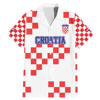 Custom Croatia National Heritage Family Matching Mermaid Dress and Hawaiian Shirt Red and White Checkerboard Design - Wonder Print Shop