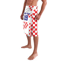 Custom Croatia National Heritage Lavalava Red and White Checkerboard Design - Wonder Print Shop
