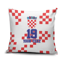 Custom Croatia National Heritage Pillow Cover Red and White Checkerboard Design - Wonder Print Shop