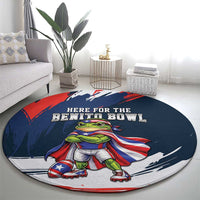 Benito Bowl Puerto Rican Football Round Carpet Coquí Frog Puerto Rican