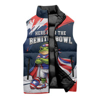 Benito Bowl Puerto Rican Football Sleeveless Puffer Jacket Coquí Frog Puerto Rican