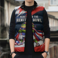 Benito Bowl Puerto Rican Football Sleeveless Puffer Jacket Coquí Frog Puerto Rican