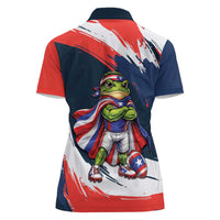 Benito Bowl Puerto Rican Football Women Polo Shirt Coquí Frog Puerto Rican
