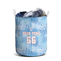Custom World Football 2026 England Laundry Basket Three Lions and Tudor Rose Pattern