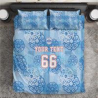 Custom World Football 2026 England Bedding Set Three Lions and Tudor Rose Pattern