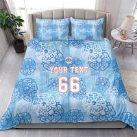 Custom World Football 2026 England Bedding Set Three Lions and Tudor Rose Pattern