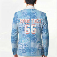Custom World Football 2026 England Blazer Three Lions and Tudor Rose Pattern