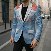 Custom World Football 2026 England Blazer Three Lions and Tudor Rose Pattern
