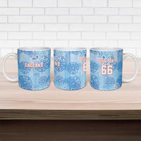 Custom World Football 2026 England Ceramic Mug Three Lions and Tudor Rose Pattern