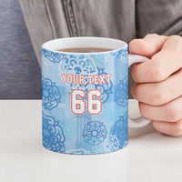 Custom World Football 2026 England Ceramic Mug Three Lions and Tudor Rose Pattern