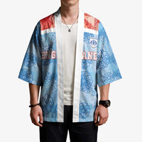 Custom World Football 2026 England Kimono Three Lions and Tudor Rose Pattern