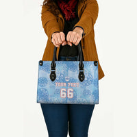 Custom World Football 2026 England Leather Bag Three Lions and Tudor Rose Pattern